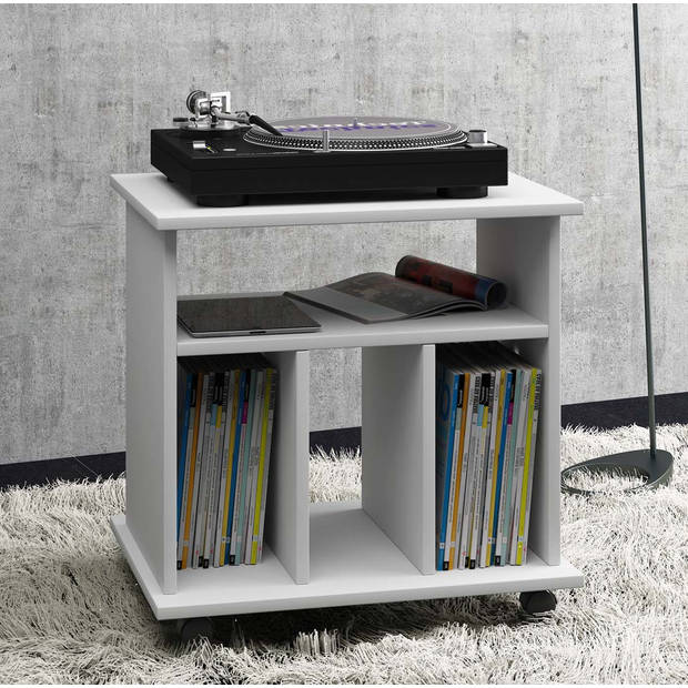 Tabina Hifi-meubels 4 planken wit.