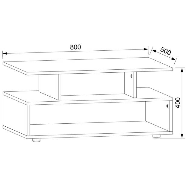 Esila salontafel 4 planken eik decor.