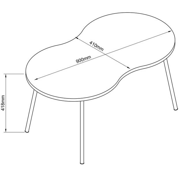 Mirola salontafel wit.