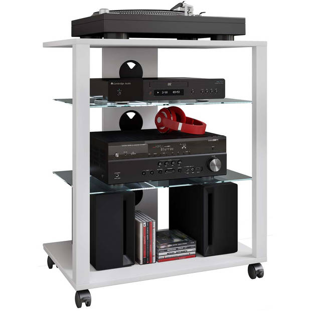 FolasR Hifi-meubels 3 planken wit.