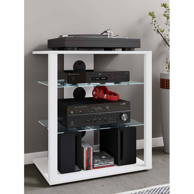 Folas Hifi-meubels 3 planken wit.