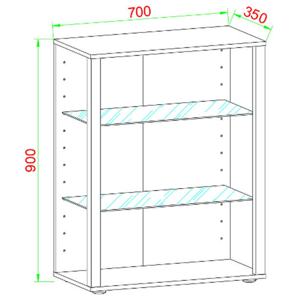 GlasolXL vitrinekast 3 planken antraciet.