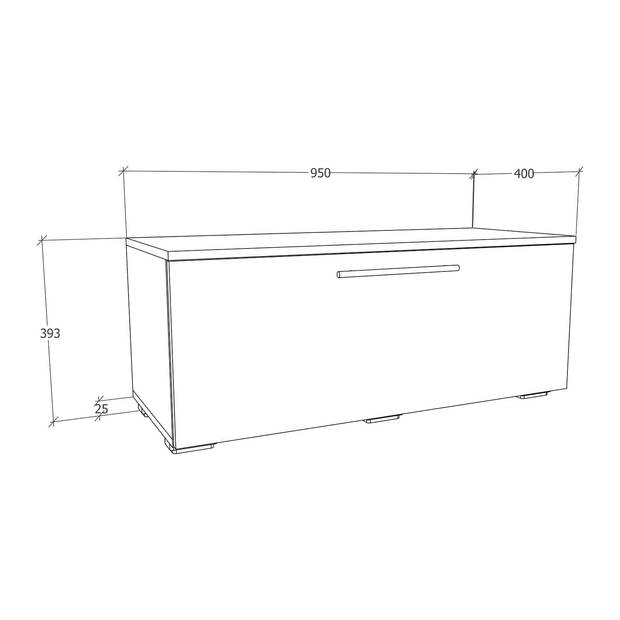 ArilaS TV-meubel 1 kleppe wit.