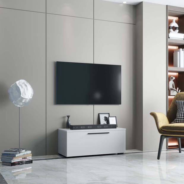 ArilaS TV-meubel 1 kleppe wit.