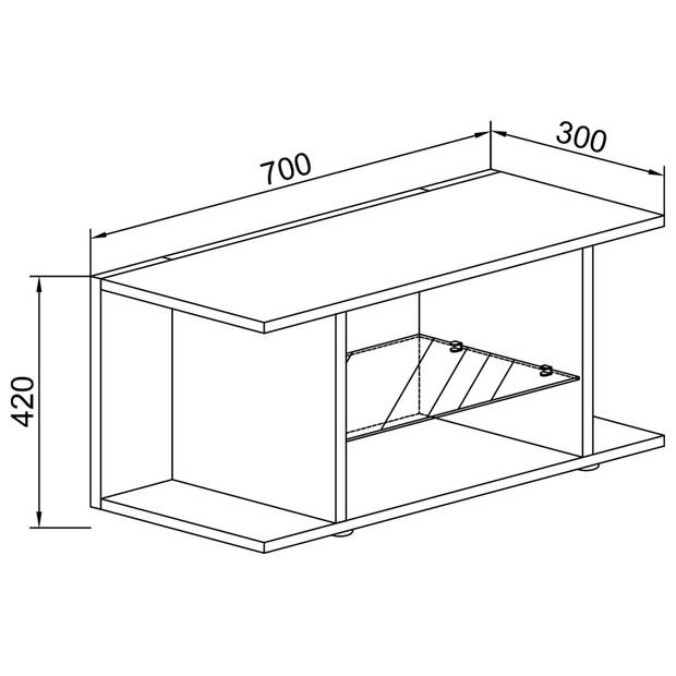 ExpaloL TV-meubel 2 planken beton decor.