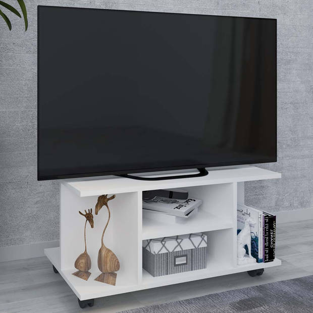 Findalo TV-meubel 2 planken wit.