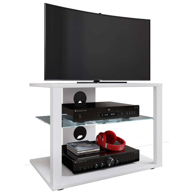FolasM TV-meubel 2 planken wit.