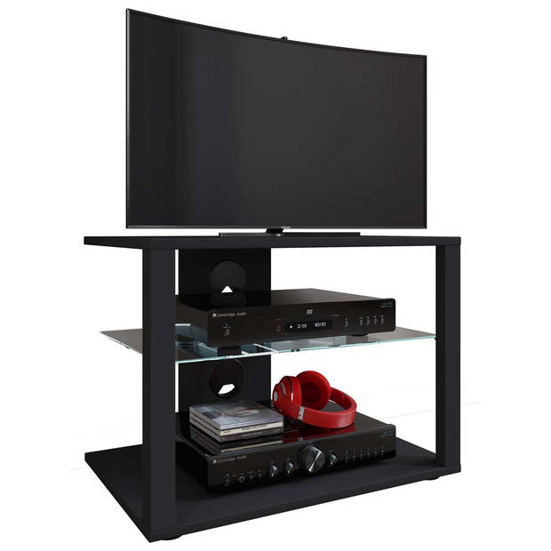 FolasM TV-meubel 2 planken zwart.