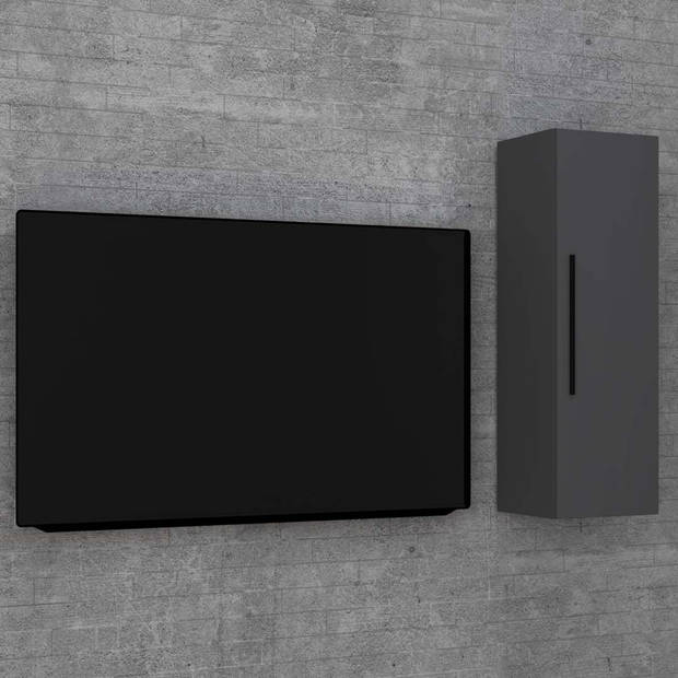 ArilaL TV-meubel wandkast 1 deur antraciet.