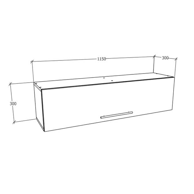 ArilaXL TV-meubel wandkast 1 deur antraciet.