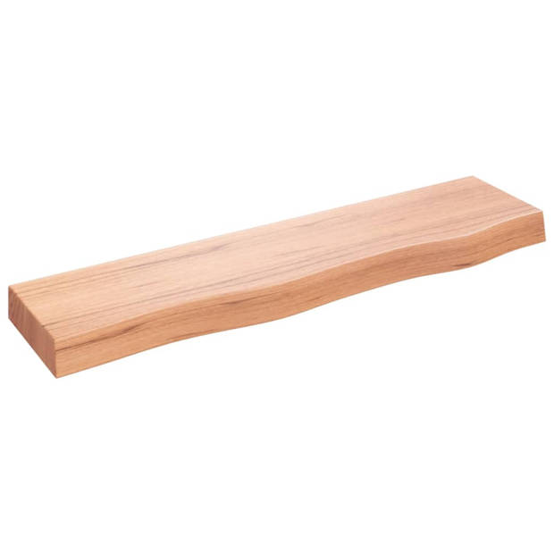 vidaXL Wandschap 80x20x6 cm behandeld massief eikenhout lichtbruin