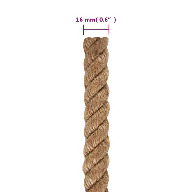 vidaXL Touw 25 m lang 16 mm dik jute