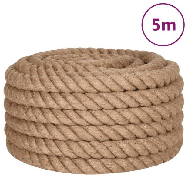 vidaXL Touw 5 m lang 40 mm dik jute