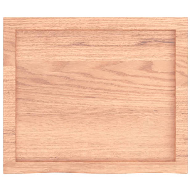 vidaXL Wandschap 60x50x(2-4) cm behandeld massief eikenhout lichtbruin