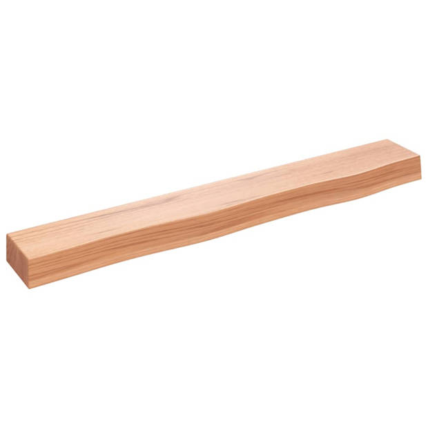 vidaXL Wandschap 80x10x6 cm behandeld massief eikenhout lichtbruin