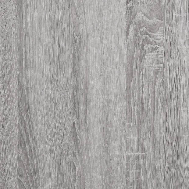 The Living Store Schoenenkast - Grijze Sonoma Eiken - 130 x 35 x 54 cm - Bewerkt hout