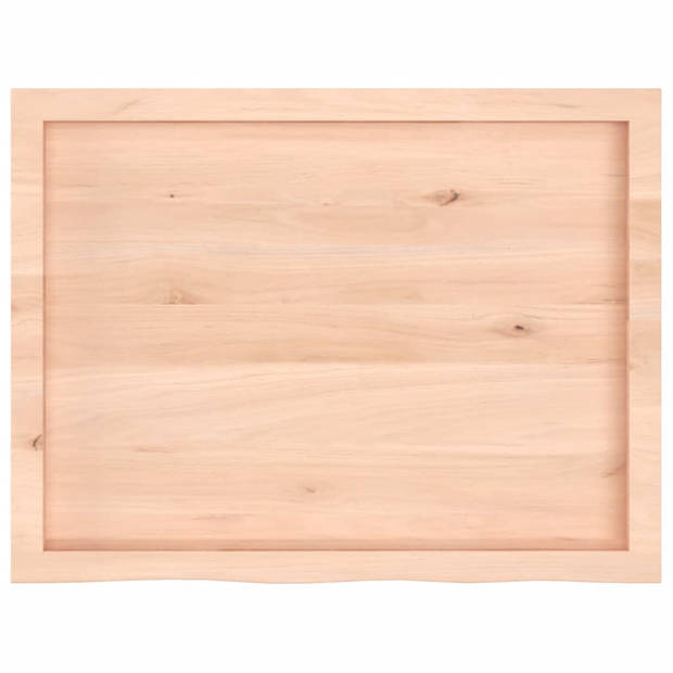 vidaXL Wandschap 80x60x(2-6) cm onbehandeld massief eikenhout