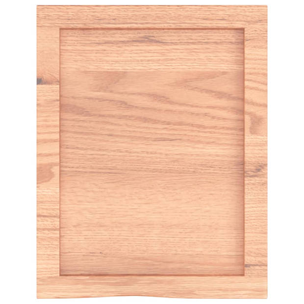 vidaXL Wandschap 40x50x(2-6) cm behandeld massief eikenhout lichtbruin