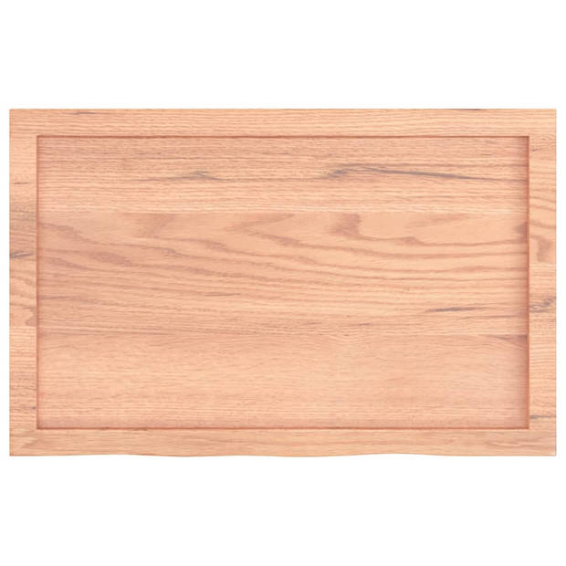 vidaXL Wandschap 80x50x(2-4) cm behandeld massief eikenhout lichtbruin