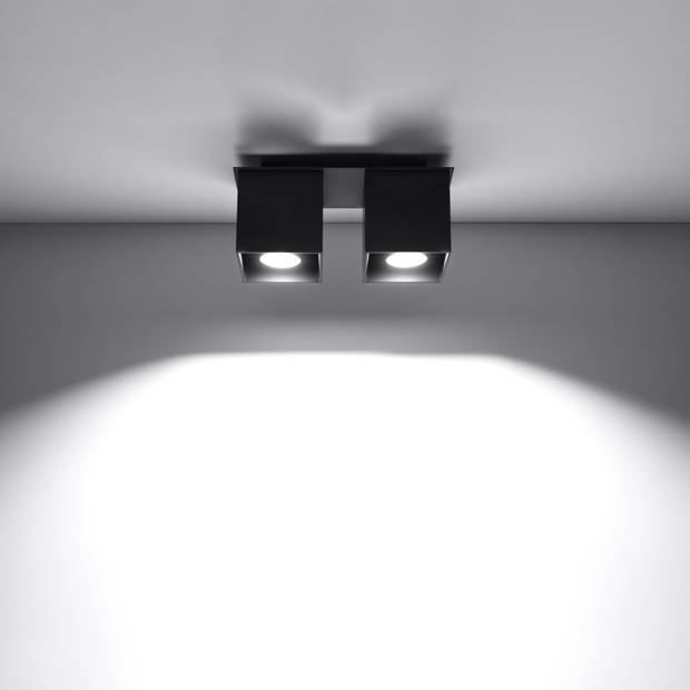 Sollux Plafondlamp Quad 2 lichts zwart