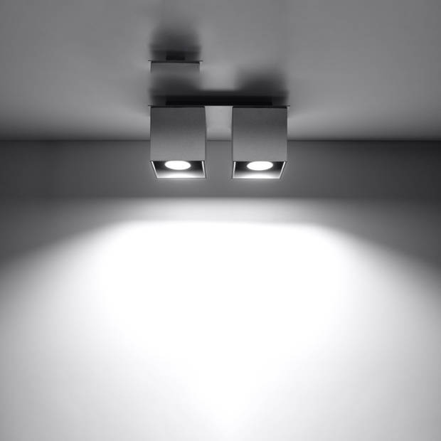 Sollux Plafondlamp Quad 2 lichts grijs