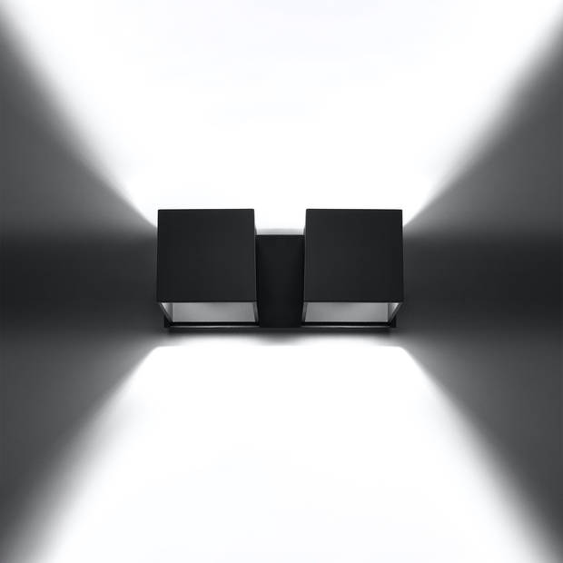 Sollux Wandlamp Quad excl. 2x G9 zwart