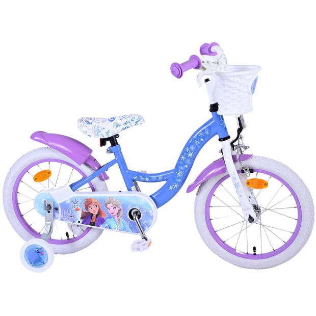 Disney Meisjesfiets Frozen II 16 Inch 29 cm Meisjes Terugtraprem Blauw/Paars