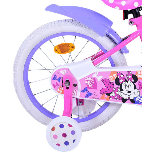 Disney Meisjesfiets Minnie Cutest Ever! 16 Inch 29 cm Meisjes Terugtraprem Roze