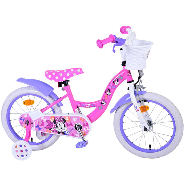 Disney Meisjesfiets Minnie Cutest Ever! 16 Inch 29 cm Meisjes Terugtraprem Roze