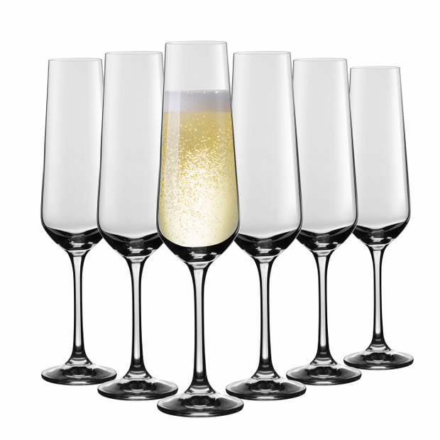 Florina Australia set van 6 exclusieve champagne glazen 260 ml Zeer luxe en elegante uitstraling