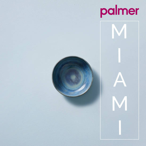 Palmer Schaal Miami 12 cm Groen Stoneware 2 stuks