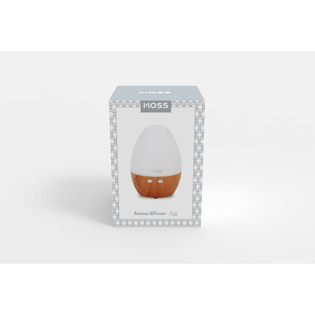 MOSS - Luchtbevochtiger & Geurdispenser met LED - Egg - 150 ml - 2 stuks