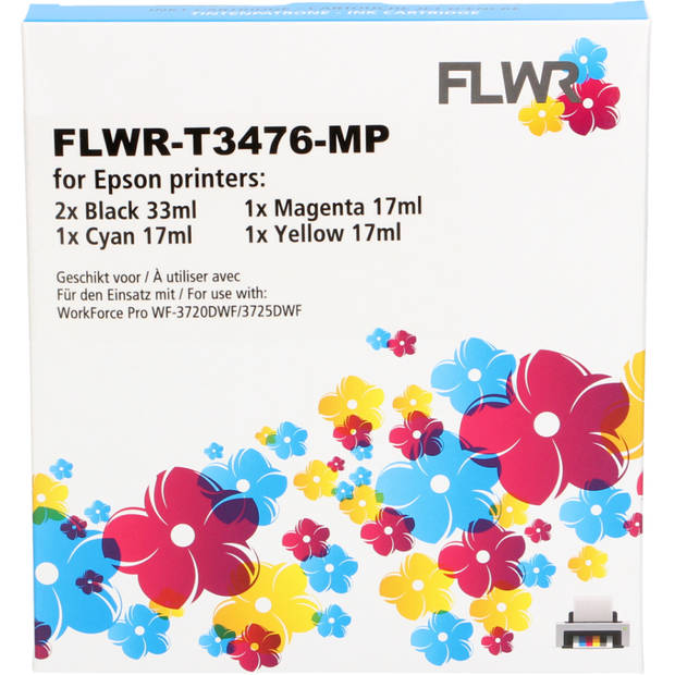 FLWR Epson 34XL Multipack zwart en kleur cartridge