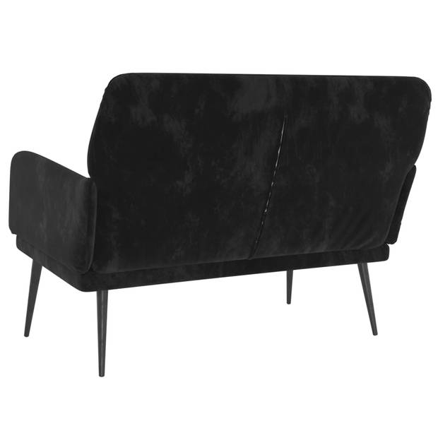 vidaXL Bankje 108x79x79 cm fluweel zwart