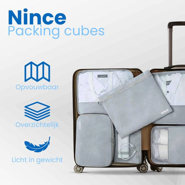 Nince Packing cubes - Koffer Organizer set - Bagage Organizers - Compression Cube - Travel Backpack Organizer