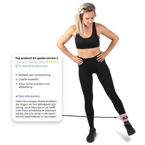 Fast Fit Ankle Strap - Fitness Enkelband - Roze - 1 stuk