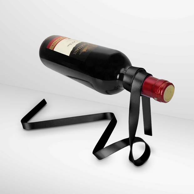 Wijnfleshouder - Tafeldecoratie - Optische Illusie - Lint Design - Geschikt voor Iedere Fles - Zwevende Fleshouder -