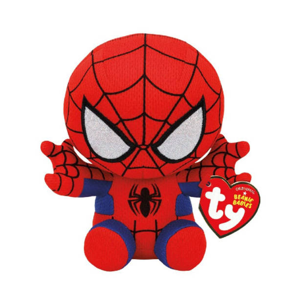 Ty Beanie Babie Marvel - Spiderman - Knuffel - 15 cm