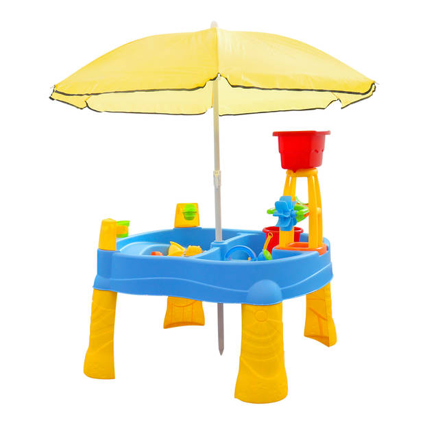 Sunny Aqua Explorer Zand & Watertafel met verstelbare parasol Inclusief accessoires