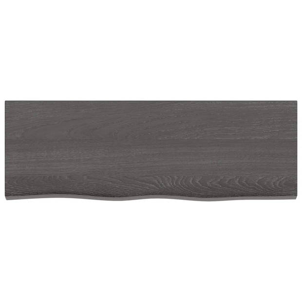 vidaXL Wandschap 80x30x(2-6)cm behandeld massief eikenhout donkerbruin