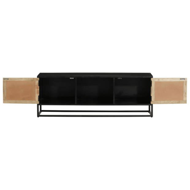 The Living Store Retro TV-kast - Massief mangohout - 110 x 30 x 40 cm