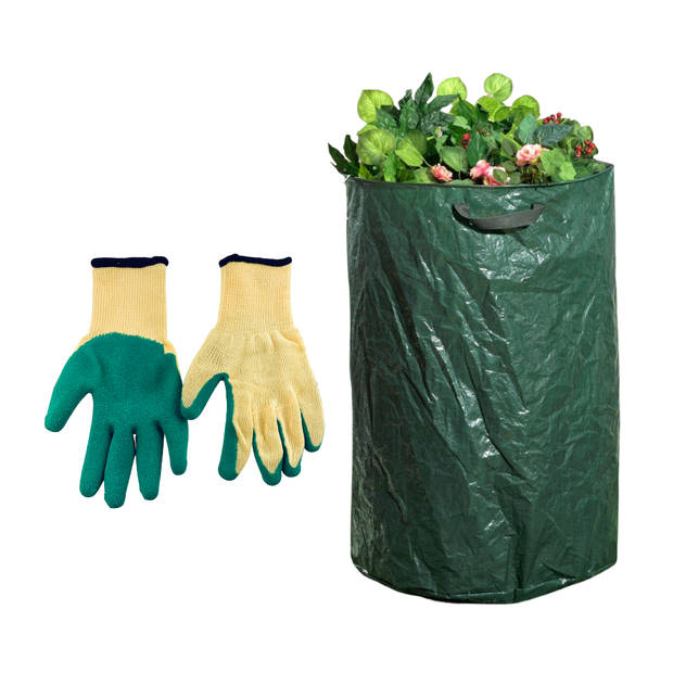 HIXA Bladzak 120L met Latex Tuinhandschoenen - Tuinafvalzak - Dames en Heren - One Size