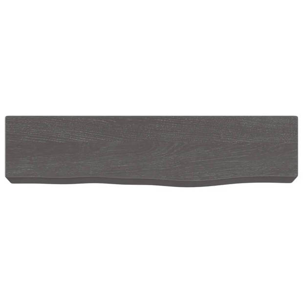 vidaXL Wandschap 40x10x6 cm behandeld massief eikenhout donkerbruin