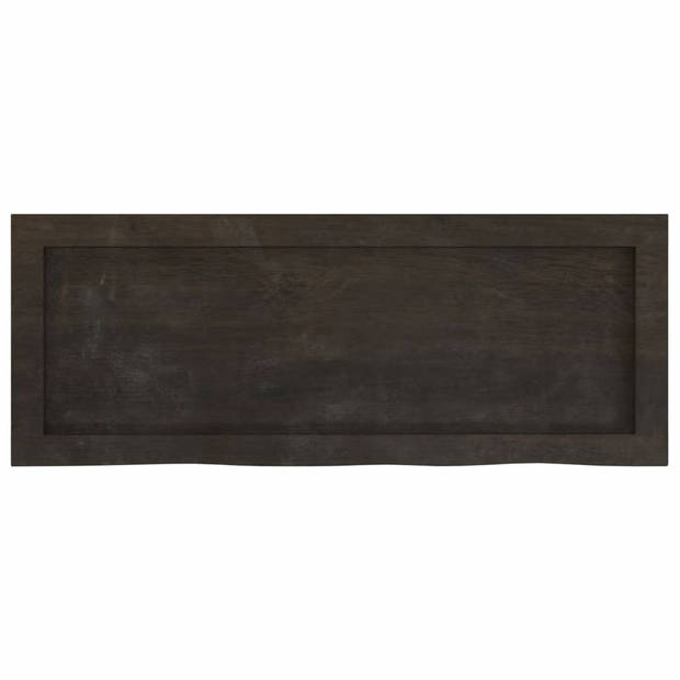 vidaXL Wandschap 80x30x(2-4)cm behandeld massief eikenhout donkerbruin