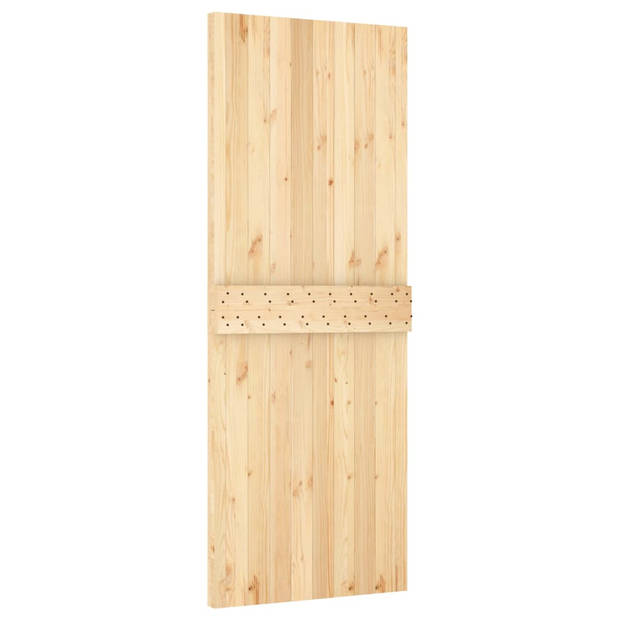 The Living Store Schuifdeur Massief Grenenhout - 80x3.6x210 cm - Ruimtebesparend