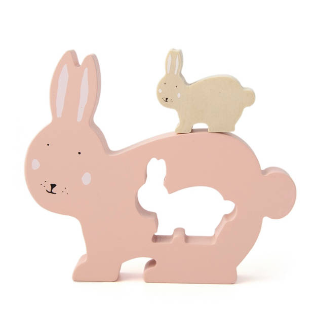 Trixie Houten babypuzzel - Mrs. Rabbit