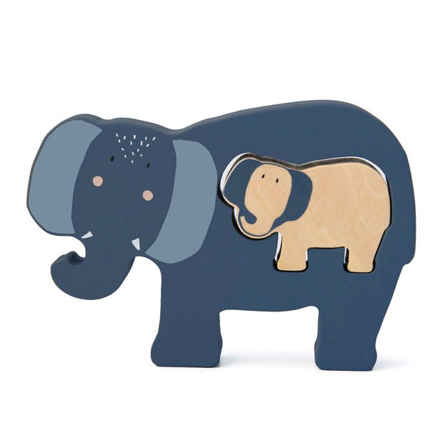 Trixie Houten babypuzzel - Mrs. Elephant