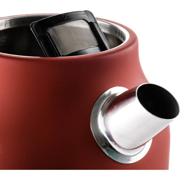 Westinghouse Retro Waterkoker + Broodrooster 2 Sleuven + Staafmixer - Rood