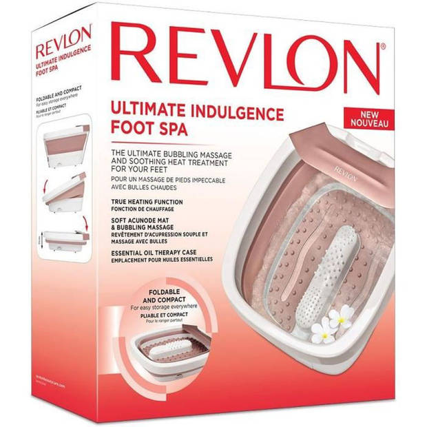 REVLON RVFB7034E Ultimate Foot Spa - Thalasso Opvouwbaar en compact voetenbad - 3 temperaturen - Bubbelfunctie