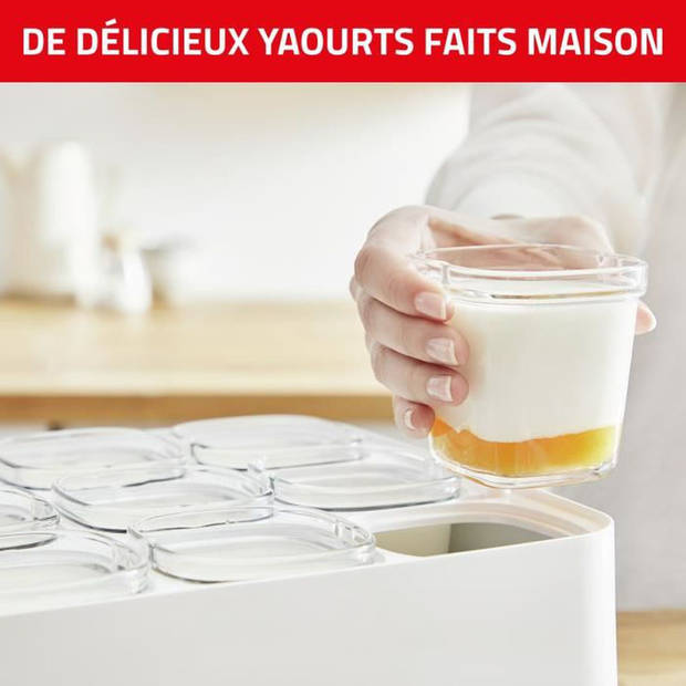 Seb Yaustiere 6 potten 140 ml - Zelfgemaakte yoghurt en desserts - 5 auto programma's - 100 % BPA zonder BPA - YY5114FB